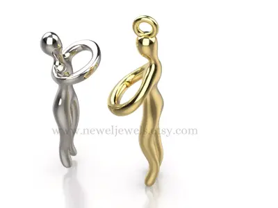 Hug Pendant 3D print model