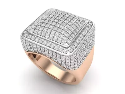 AV 516 Men Hip Hop Big Boss Ring 3D print model