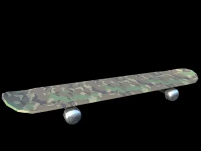 Skateboard - PBR - Textured Low-poly 3D model