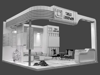 Booth Exhibition Stand a579b 3D model