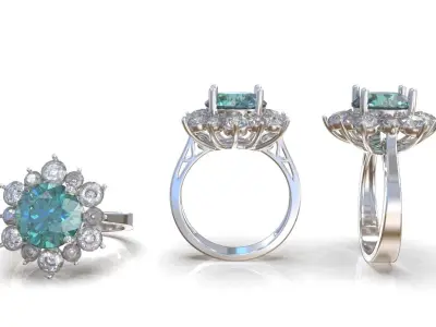 Snow Diamond Ring  Free 3D print model