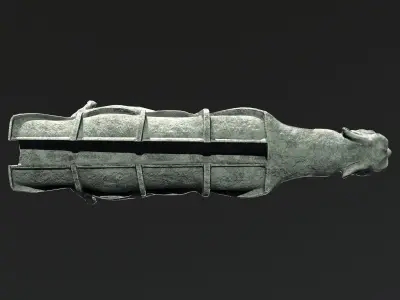 Waterspout Gargoyle Vrykolakas Low-poly 3D model