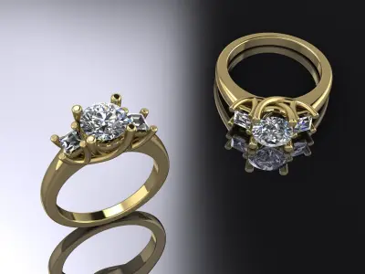 Jewelry Ring Gold 3D print model