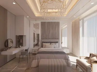 LUXURY MASTER BEDROOM 3D model