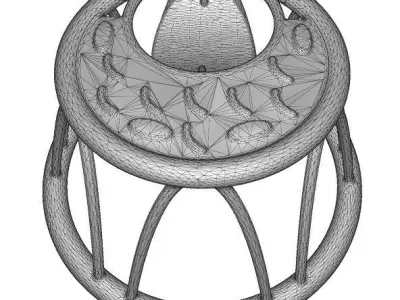 Classic Baby Walker Low-poly 3D model