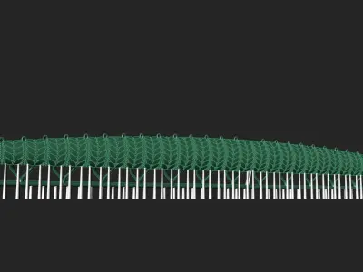 Necklace bracelet earrings wheat model fusion 3D print model