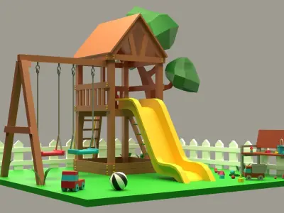 Playground Room 8  Low-poly 3D model