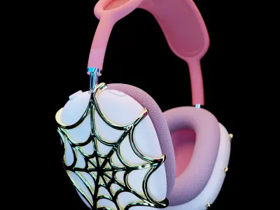 Golden Web Airpods Max Attachments 3D print model