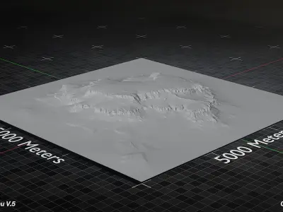 Desert Plateau Medium version 5 3D model