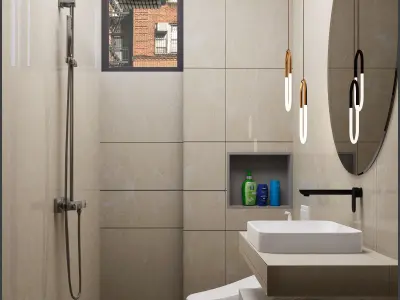 modern bedroom 3D model 6