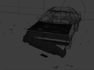 Crashed Car 3D model
