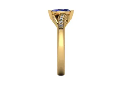 The Marquise Ring 3D print model