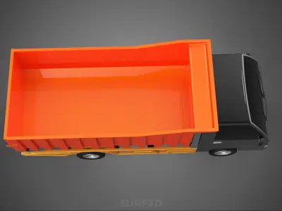 SMALL TIPPER DUMP TRUCK PICK UP HYDRAULIC CONTAINER CAR VEHICLE 3D model