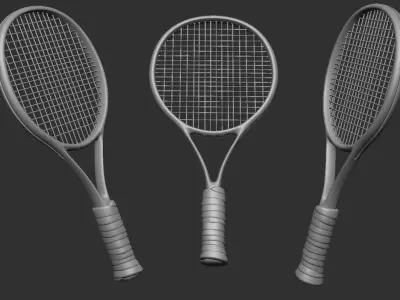Tennis racket 3D print model
