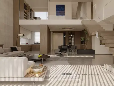 Luxury Modern Villa 3D Model and CAD Plans 3D model