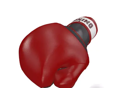Realistic Boxing Gloves 3D Model Low-poly 3D model