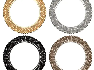 Round Mirror 03 Low-poly 3D model