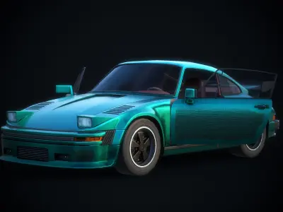 Porsche 911 Slantnose Authentic Car Game Ready Low-poly 3D model