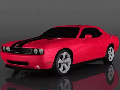 Dodge Challenger SRT8 Low-poly 3D model
