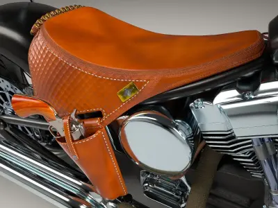 Custom Chopper Motorcycle 3D model