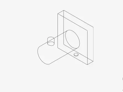 Robe Hook - Luxury - Round - Square Plate Low-poly 3D model
