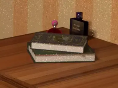 Books bedside table with Free 3D model