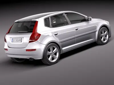 General Average Hatchback 2010 3D Model 3D model