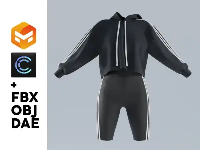 Adidas Women Sportwear Low-poly 3D model