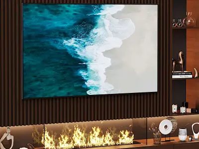 TV Wall set 173 3D Model 3D model