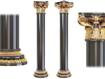 Classic column 01 3D model purchase