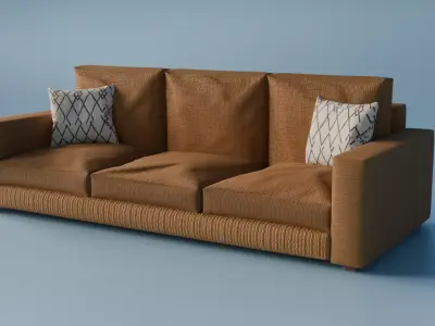Realistic realistic modern sofa Free low-poly 3D model
