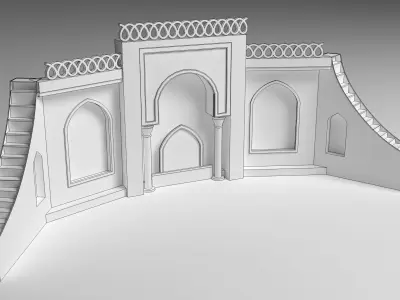 Wedding Stage Backdrop 3D model