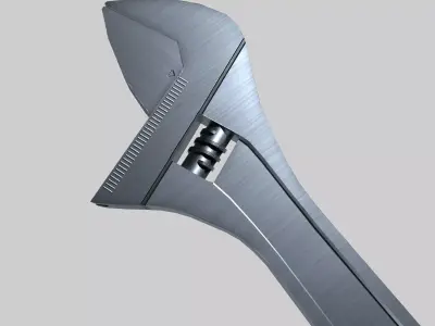 Adjustable Spanner Low-poly 3D model