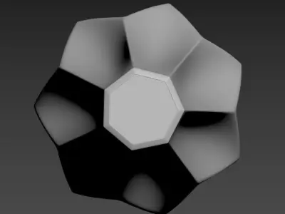 Dodecahedron Flower Vase Low-poly 3D model