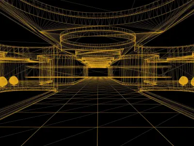 Futuristic Hallway UE4 3D model