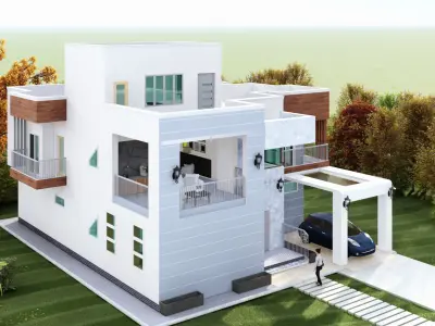 Modern House Model 3D model