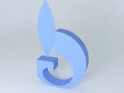 Gazprom letter g Free 3D model