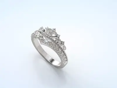 Jewelry Ring Crown 2 3D print model