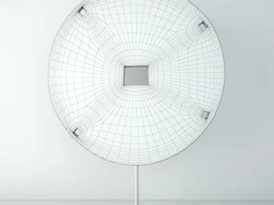 Wood Modern Sculpture with an Arcaic Wooden Wheel 3D model