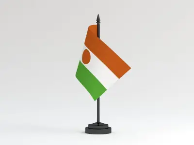 Table Flag Niger 3D model