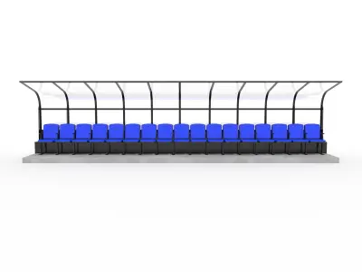 Soccer Bench 03 3D model