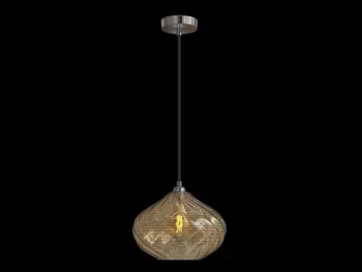 Champagne Gold Freya Shade Ceiling Lights 3D model