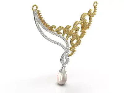 STL 3DM jewelry Collar Pendant model pp0064 3D print model