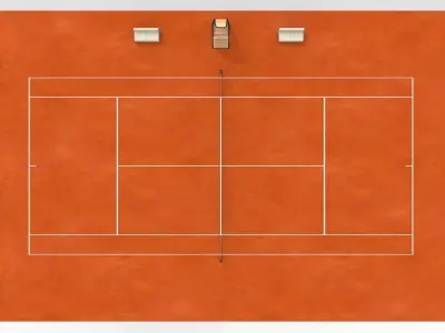 Tennis Court 3D model