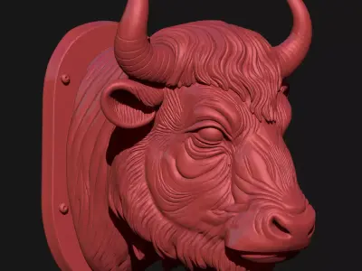 bull sculpture 3D print model