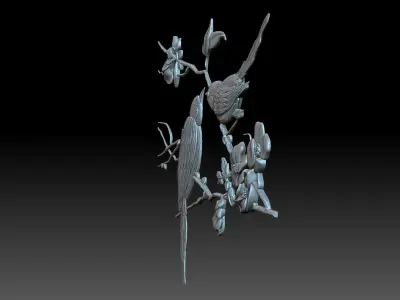 Birds sword 3D print model