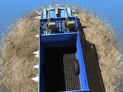 Offroad Battle Car 06 Low-poly 3D model