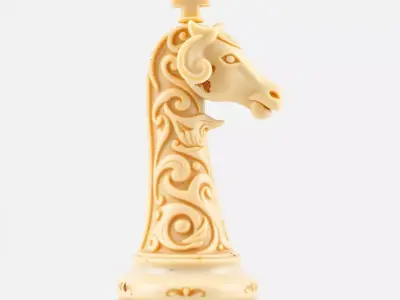 Ornate Ivory Knight model pack Low-poly 3D model