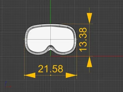 Visiera Snowboard - Snowboard Mask 3D print model