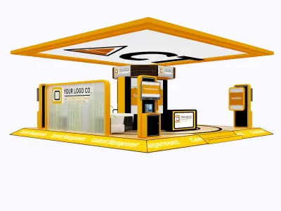  Booth Exhibition Stand a416a 3D model